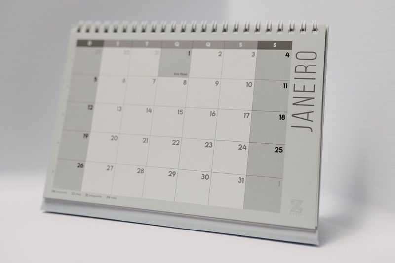 Tischkalender mit Aufsteller